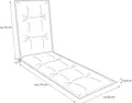 Auflage Rollliege Bali 2384 grau Rosen Royal Garden 193x60x8 cm KETTtex