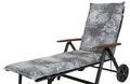 Kettler Polen KETTtex 2384 Auflage Rollliege Bali grau Rosen Royal Garden 193x60x8 cm (ohne Liege)