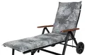 KETTtex Liegenauflage Rollliege Bali 2384 grau Rosen Royal Garden 193x60x8 cm KETTtex, (1 St), Halteband verstellbar mit Bindebändern Klettband