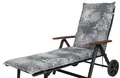Auflage Rollliege Bali 2384 grau Rosen Royal Garden 193x60x8 cm KETTtex