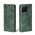 LBH Handyhülle für Xiaomi 13T / Xiaomi 13T Pro in Grün mit Karten- und Geldfach Smartphone Hülle mit Standfunktion Flip Case Schutzhülle Magnetverschluss Vintage