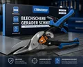Blechschere gerader Schnitt Millimeterskala Metallschere Blechschneider