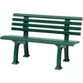 PROREGAL Gartenbank Antigua 2 Sitzer Grün HxBxT 74 x 120 x 54 cm Witterungskunststoff & UV Beständiger Kunststoff Parkbank Sitzbank