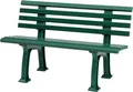 Gartenbank Antigua | 2-Sitzer | Grün | HxBxT 74x120x54cm | Witterungs- & UV-beständiger Kunststoff | Parkbank Sitzbank Außenbereich Garten Balkon Terrasse