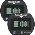 Needit 2X elektronische Parkscheibe Park Lite I automatische Parkscheibe elektrisch mit Zulassung vom Kraftfahrt-Bundesamt I Digitale Parkuhr mit 2 Displays & vielen Funktionen, langlebig&zuverlässig