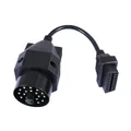 Dezanyc 20pin Adapter 20PIN to 16PIN Adapter OBD Cable Rund Use Für E36 E38 E39 E46 E53 X5 Z3