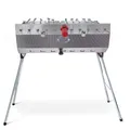 Mangal Set Taschkent Schaschlikgrill mit 11er Drehspieß Spieße Motor