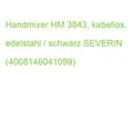 Handmixer HM 3843, kabellos, edelstahl / schwarz SEVERIN (4008146041099)
