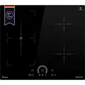 KKT KOLBE Induktionskochfeld 60 cm Autark | Rahmenlos | 4 Zonen Kochplatte | 9 Stufen | Flexzone | Schnellaufheizung | Touch Slider | Automatik-Tim... - Schwarz