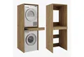 Platan Room Waschmaschinenumbauschrank Waschmaschinenschrank für Waschmaschine & Wäschetrockner Waschmaschine Trockner Schrank mit Ausziehbrett Überbauschrank