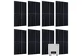 Juskys Solaranlage, 3000 W, (3 kW Photovoltaik-Anlage mit 8 Solarpaneelen & Wechselrichter), 3000 W, Komplettset, 8 Module, Wechselrichter, WLAN & App
