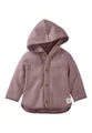Hessnatur Fleecejacke aus reiner Bio-Baumwolle (1-St), mauve