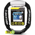 DUNLOP Fahrradschloss Zahlenschloss Fahrrad Schloss - Hohe Sicherheit Level 8 - 100 cm Fahrräder Schloß mit 5er Zahlencode - Kette für Fahrrad E... - Schwarz