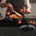 Tefal Trattoria Pro Schmorpfanne 28 Cm Mit Glasdeckel, G6123744 - Schwarz