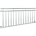 ECD Germany Französischer Balkon 184 x 90 cm mit 14 Füllstäben Glänzend