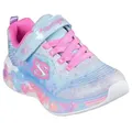 Skechers ETERNAL HEART LIGHTS Sneaker Blink,-Klettschuh mit Herz-Applikation, Größenschablone zum Download blau 34 EU