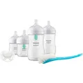 Philips AVENT Babyflaschen mit AirFree Ventil, Geschenkset fr Neugeborene 4 Babyflaschen, ultra soft Schnuller und Flaschenbrste, Babys von 012 Mon... - Transparent