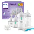 Philips Avent Babyflaschen AirFree Set 4 Flaschen Schnuller Bürste SCD657