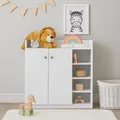 Sideboard mit 8 Regalfächern Weiß