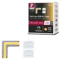 Paulmann 71121 MaxLED 500 LED Strip Full-Line COB Ecke 90° 0,3W 833lm/m 800LEDs/m dimmbar 0m Silber Kunststoff 2700K LED Band erweiterbar