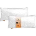 Kopfkissen 50 x 75 cm, Schlafkissen, 2er Set, 100% Mikrofaser, für Allergiker geeignet, sleepling Basic 100 - Weiß