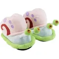 SpongeBob Schwammkopf Hausschuhe 3D Gary Plüsch Slipper Pantoffeln Puschen Schlappen Uni 32-34 - Lila - 32-34