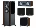 MONITOR AUDIO Heimkinosystem Monitor Audio Bronze 6G Cinema 200 Heimkino Lautsprecher-Set Walnuss 5.1 (250 W, passive Lautsprecher und einen aktiv betriebenen Subwoofer, 5.1 Heimkino-Lautsprecherset, Inkl.Stand-,Center-,Surround-LS & Woofer)