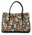 bugatti Fiore Shopper Handtasche Shopper Tasche Black Schwarz Braun Neu