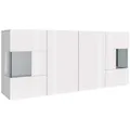 INOSIGN Sideboard Egypt, Kommode, Schrank, Kredenz, Vitrine grifflos, 4 Türen davon 2 mit Glaseinsatz, kompl. Hochglanz lackiert, Breite 180 weiß