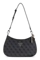 GUESS Noelle II Top Zipper Shoulder Bag Schultertasche Coal Logo Neu