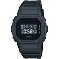 Casio Herren Quartz Armbanduhr, 43.00mm GehäusegröÃŸe mit LCD digital Zifferblatt und schwarz Rubber Strap Armband DW-5600BB-1ER