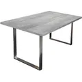 Mäusbacher Steel Esstisch Holzwerkstoff mit Stahlfuß-Untergestell - Silber