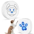 Whimsii Dog Doorbell, Wireless Ring Bell to Go Outside, IP55 Waterproof Buttons, 55 Melodies, 4 Volume Levels & 950ft Range (White, 1 Reciever 1 Transmitter)