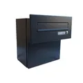 F-042 Briefkasten XXL Durchwurf Klingel 7016 Anthrazitgrau Mauerstärke 27-40,5cm