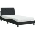 Bett Mit Matratze Schwarz 100x200 Cm Samt Vidaxl
