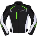 Modeka Herren Motorrad Jacke Lineos Gr. XXL Textil wasserdicht schwarz-weiß-grün