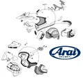 Innenfutter ARAI TX-3 Grau Groß 12mm Integralhelm.