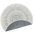 Hanse Home Outdoorteppich Twin, Creme, Grau, Kunststoff, Mandala, rund, Oeko-Tex® Standard 100, für Fußbodenheizung geeignet, beidseitig verwendbar, in verschiedenen Größen erhältlich, wasserabweisend, lichtunempfindlich, pflegeleicht, strapazierfähig, Teppiche & Böden, Teppiche, Outdoorteppiche