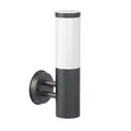 Wandleuchte PORU für außen IP44 Edelstahl anthrazit matt rund 1x E27 max. 40W