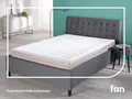 fan, Topper Big Komfort Plus, 7 Zonen Topper 90x200, 180x200 cm & weitere Größen, 10 cm hoch, Kaltschaum, Matratze, Boxspringbett, Hausstauballergiker geeignet, ergonomisch