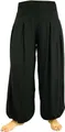 Guru-Shop Relaxhose Boho Pluderhose, Muckhose, Haremshose - schwarz Ethno Style, alternative Bekleidung