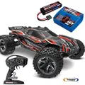 TRAXXAS # Rustler 4x4 VXL Rot RTR + 1x 2S 5000 mAh Akku und ID Lader Traxxas