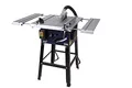 FERM Tischkreissäge 250mm - 1800 Watt - Ausziehbare Aluminium Arbeitstisch - Vakuum-Adapter - Winkelanschlag und Parallelführung - Inkl. T40 (TCT) Sägeblatt