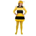 Maskworld Kostüm Biene Maja Kostüm - 2teiliges Fasching Tierkostüm, Hochwertiges Lizenzkostüm der beliebten Biene aus der animierten TV-S gelb XXL