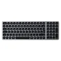 SATECHI Tastatur kabellos Compact Backlit Bluetooth  grau, silber ST-ACBKM-DE