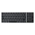 Satechi ST-ACBKM-DE Bluetooth Tastatur Deutsch, QWERTZ Anthrazit mit numerischer Tastatur, Beleuchtet