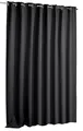 Verdunkelungsvorhang Blackout Vorhang extra breit Ösen Blickdicht ca. 270x245 cm Gardine #1349 (schwarz)