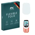 atFoliX Schutzfolie kompatibel mit Nokia 3310 2017 Folie, ultraklare und flexible FX Displayschutzfolie (3X)
