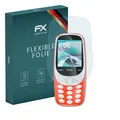 atFoliX 3x Folie für Nokia 3310 2017 Schutzfolie klar&flexibel