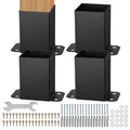 VEVOR 4er-Set Aufschraubhülse Pfostenträger Pfostenschuh Pfosten 96x140x163mm